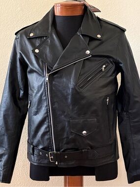 Classic Leather Biker Jacket
